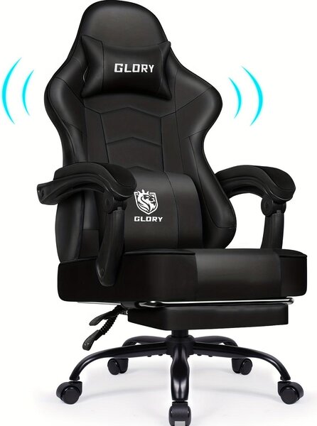Sedia da gaming - Sedia per videogiochi - Sedia ergonomica - Sedia da ufficio - Sedia girevole - Design ergonomico - Cuscini in memory foam