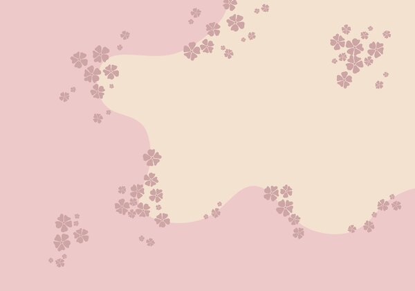 Carta da parati Sfondo rosa e bianco con fiori, Carta da parati Floreale, Carta da parati popolare, t00730v3 - Tapeko.it