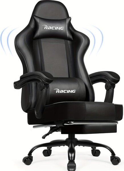Sedia da gaming – Sedia ergonomica da ufficio con poggiapiedi e schienale reclinabile fino a 165°