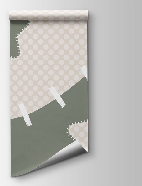 Carta da parati Tessuto bianco e grigio con stelle, Carta da parati lastrazione, Carta da parati popolare, t00733v1 - Tapeko.it