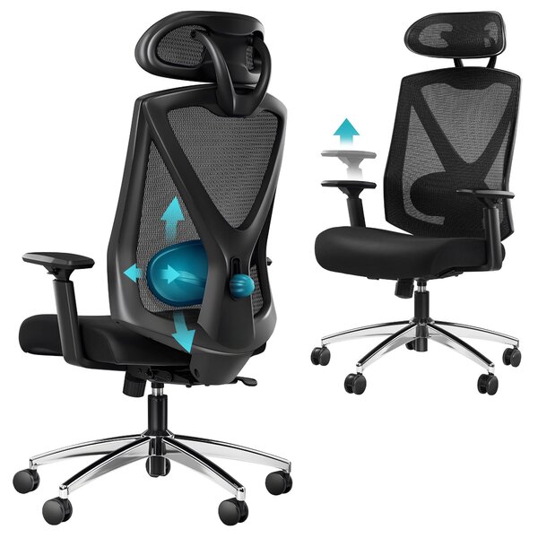 Sedia da ufficio – Sedia ergonomica – Sedia girevole – Sedia per computer – Supporto lombare regolabile
