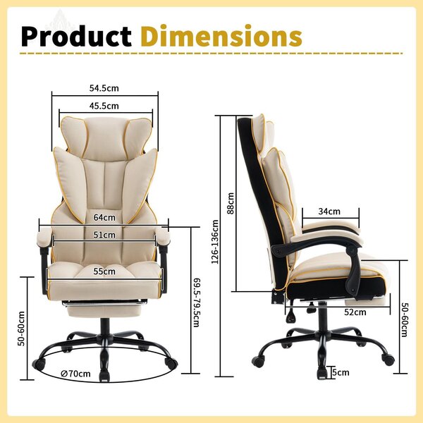Sedia ergonomica da ufficio - Sedia da ufficio - Sedia da lavoro - Sedia direzionale - Sedia da scrivania regolabile