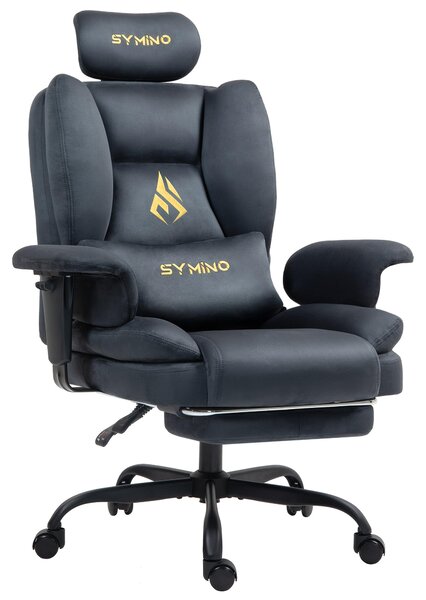 Sedia da gaming - Sedia da ufficio - Sedia per videogiochi - Pouf - Design ergonomico - Schienale regolabile da 90° a 155°