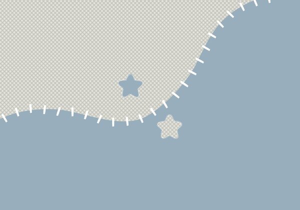 Carta da parati Tessuto blu e bianco con stelle, Carta da parati per Bambini, Carta da parati popolare, t00733v2 - Tapeko.it