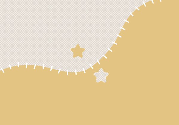 Carta da parati Tessuto bianco e giallo con stelle, Carta da parati per Bambini, Carta da parati popolare, t00733v4 - Tapeko.it