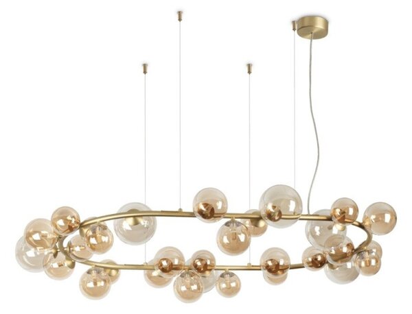 Ideal Lux Perlage SP30 lampadario sfere vetro design - Ambra