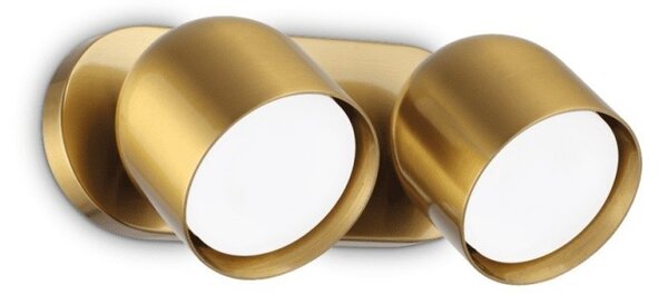 Ideal Lux Dodo AP2 lampada a muro a 2 luci orientabili - Ottone