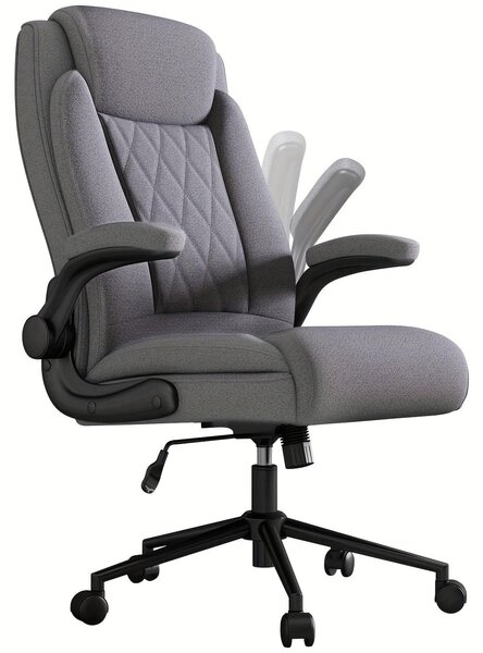 Sedia ergonomica da ufficio - Sgabello da ufficio - Sedia da lavoro - Sedia per computer - Sedia da scrivania - Grigia
