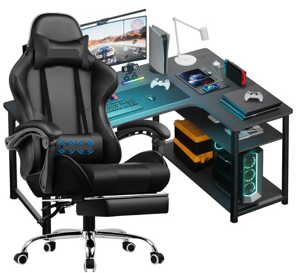 Sedia da gioco – Sedia da ufficio – Design ergonomico – Regolabile – Struttura in metallo resistente