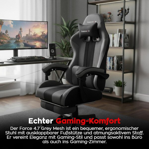 Sedia da gaming - Sedia da ufficio - Sedia per computer - Sedia per PC - Sedia da gaming - Design ergonomico - Poggiapiedi regolabili