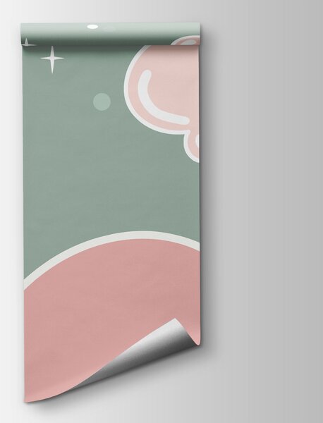 Carta da parati Nuvole rosa nel cielo, Carta da parati Cielo, Carta da parati popolare, t00736v4 - Tapeko.it
