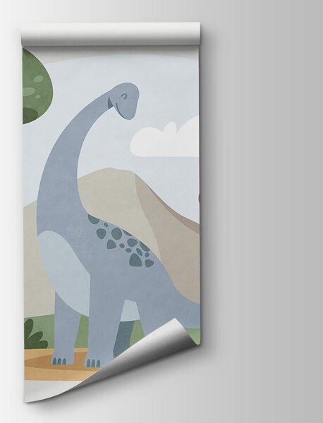 Carta da parati Vignetta di un dinosauro, Carta da parati i Dinosauri, Carta da parati popolare, t00738 - Tapeko.it