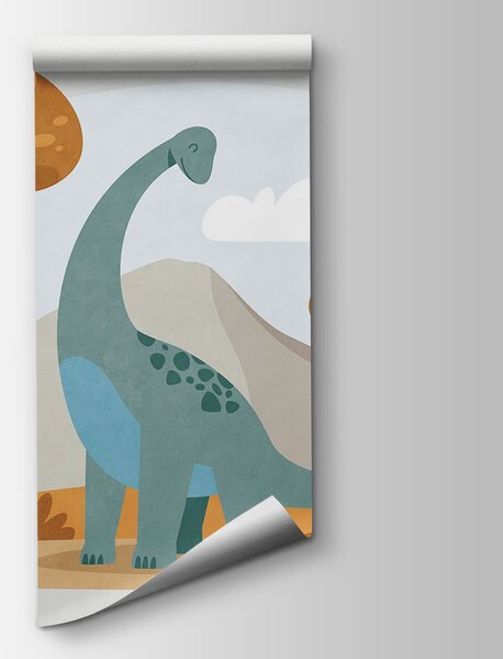 Carta da parati Vignetta di un dinosauro, Carta da parati i Dinosauri, Carta da parati popolare, t00738v1 - Tapeko.it