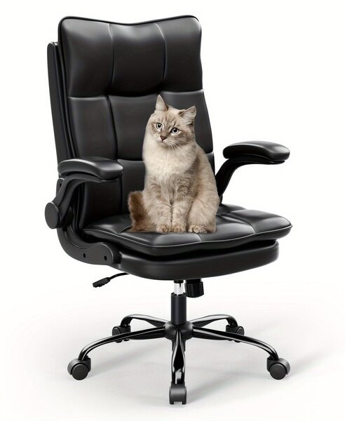 Sedia da gaming – Sedia da ufficio – Design ergonomico – Poggiatesta e supporto lombare regolabili – Colore nero