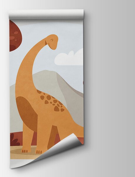 Carta da parati Vignetta di un dinosauro, Carta da parati i Dinosauri, Carta da parati popolare, t00738v2 - Tapeko.it