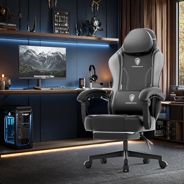 Sedia da gaming - Sedia da ufficio - Poltrona reclinabile - Sedia ergonomica - Poggiapiedi regolabile