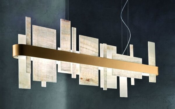 MASIERO Honicè S100 Lampadario led in Honice e metallo