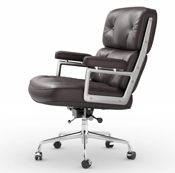 Sedia da ufficio Leren - Sedia confortevole - Sedia da ufficio ergonomica - Sedia girevole - Schienale regolabile