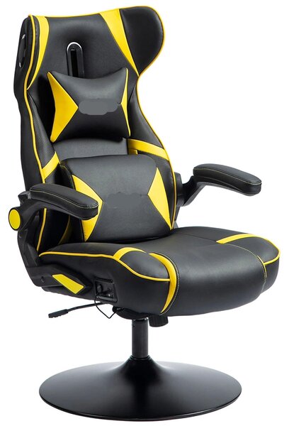 Sedia da gaming - Sedia ergonomica - Sedia da ufficio - Sedia girevole - Altezza seduta regolabile - Altoparlanti Bluetooth