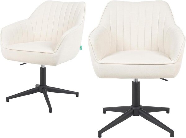 Sedia da pranzo - Sedia - Sedia a conchiglia - Sedia girevole - Sedia di design - Girevole a 360° - Regolabile in altezza