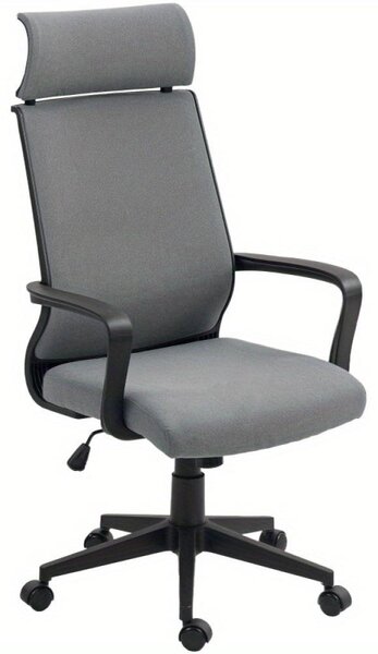 Sedia da ufficio ergonomica - Sedia da scrivania - Arredamento per ufficio - Sedia da ufficio con ruote - Sedia da lavoro - Grigio scuro