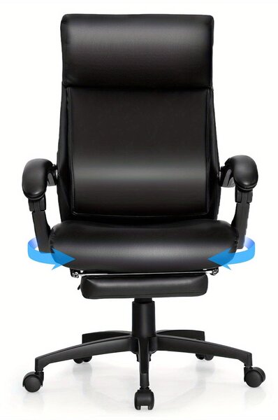 Sedia ergonomica da ufficio - Arredamento direzionale - Sedia per mensa - Sedia da lavoro - Poltrona confortevole - Poggiapiedi pieghevole