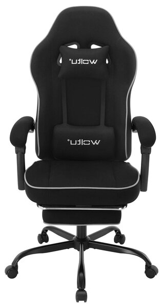 Sedia da gaming con poggiapiedi, sedia da ufficio, ergonomica, regolabile, capacità di carico: 150 kg