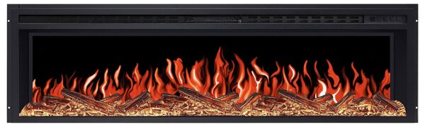 Stufa elettrica da parete - 1600 W di potenza - Larghezza 148 cm - Design moderno - Camino elettrico decorativo