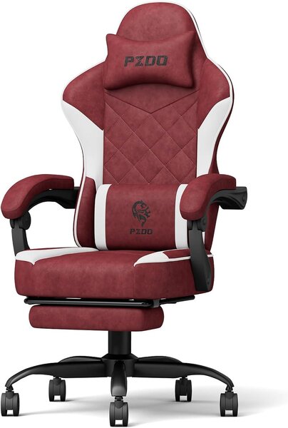 Sedia da gaming - Sedia ergonomica - Sedia per computer - Sedia da scrivania - Sedia da gioco - Poggiapiedi regolabile