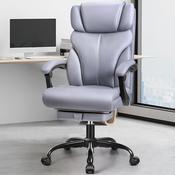 Sedia da ufficio ergonomica - Sedia da ufficio in pelle - Sedia girevole per ufficio - Sedia da ufficio executive