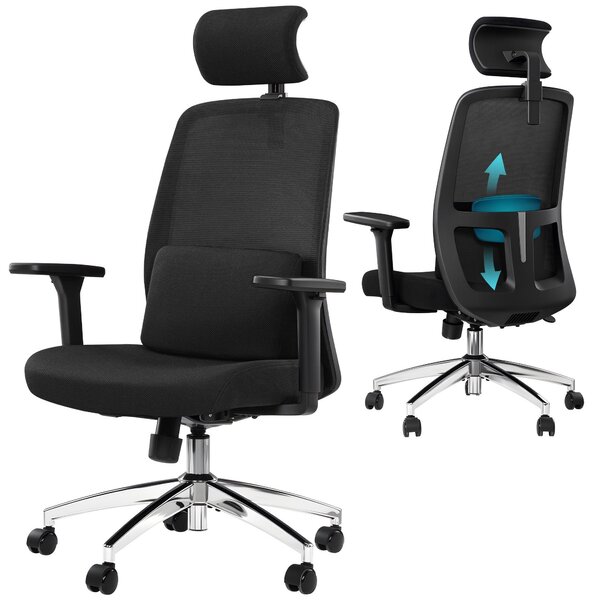 Sedia ergonomica da ufficio – Sedia per computer – Sedia da gaming – Sedia con struttura a rete – Supporto lombare regolabile