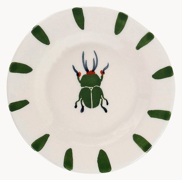 Piatto da dessert dipinto a mano Leafy Bug