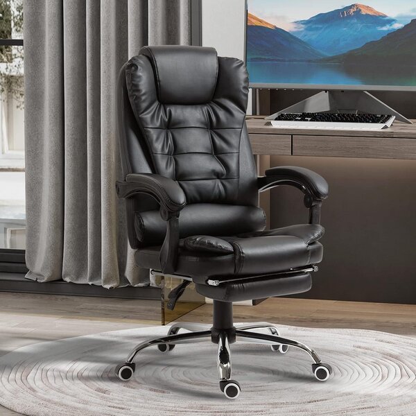Sedia da ufficio - Sedia da ufficio ergonomica - Sedia da ufficio con poggiapiedi - Sedia per scrivania - Sedia girevole