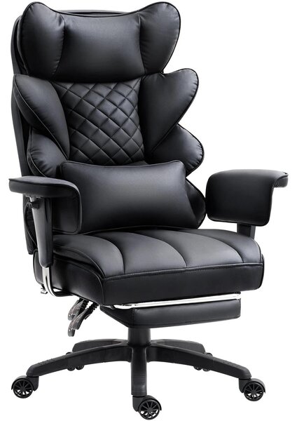 Sedia da ufficio ergonomica - Sedia da gaming - Molle insacchettate - Supporto lombare - Nera