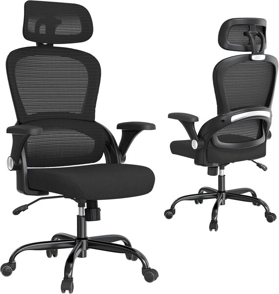 Sedia da ufficio ergonomica, sedia da ufficio con poggiatesta regolabile, regolabile in altezza, sedia da ufficio, sedia ergonomica, sedia da gaming, portata massima 150 kg
