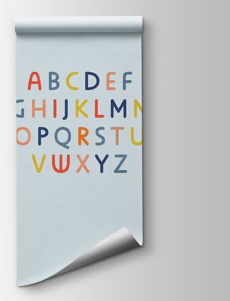 Carta da parati Gruppo di lettere colorate, Carta da parati per Bambini, Carta da parati popolare, t00749v2 - Tapeko.it