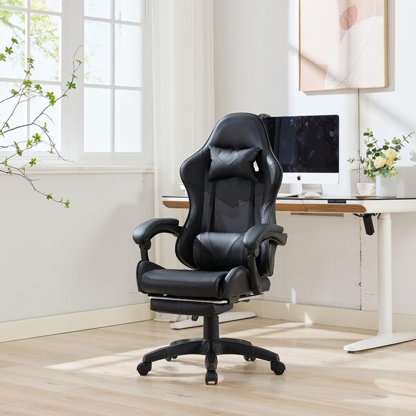 Sedia da gioco - Sedia da ufficio - Poltrona relax - Sedia girevole - Girevole a 360° - Altezza regolabile