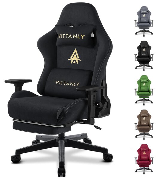 Sedia da gaming, sedia da ufficio, sedia da lavoro con design ergonomico e materiale in ecopelle traspirante