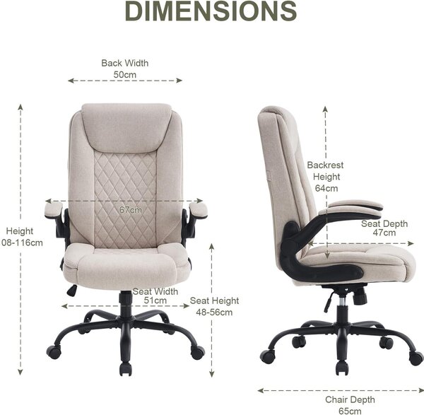 Sedia ergonomica da ufficio - Sedia girevole - Sedia per ufficio - Sedia da lavoro - Sedia per il lavoro da casa - Altezza regolabile