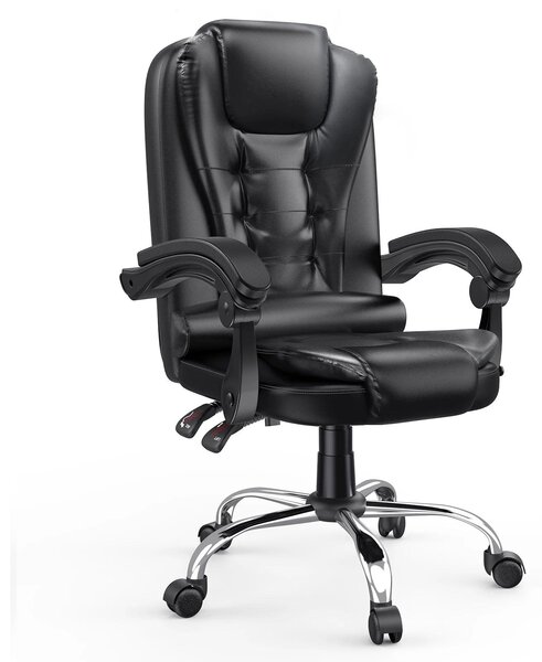 Sedia ergonomica da ufficio - Sedia da gaming - Sedia - Ufficio - Ruote - Nero