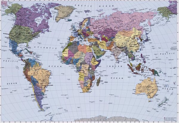 Komar Fotomurale World Map 254x184 cm 4-050