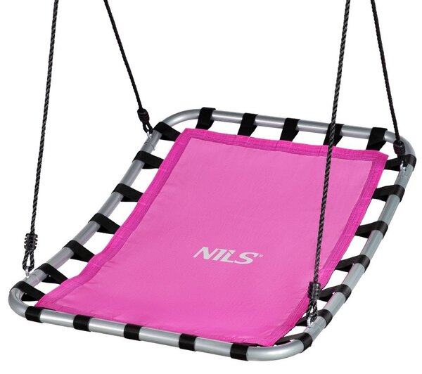 Altalena per bambini rettangolare colore rosa