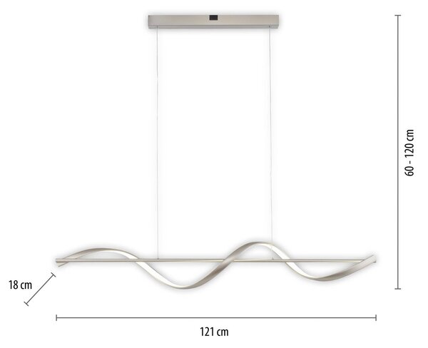 Q-Smart-Home Paul Neuhaus Q-Swing lampada sospens. LED, acciaio
