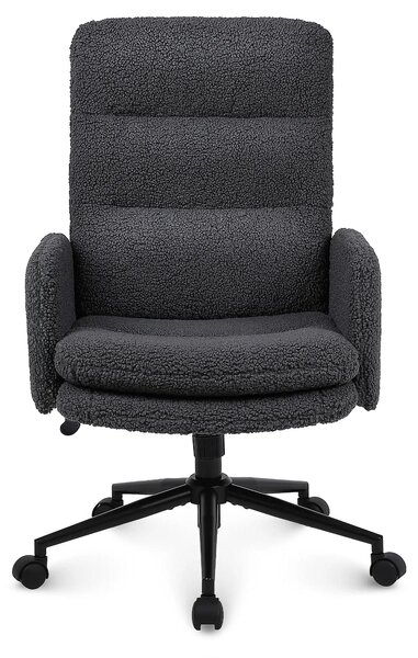 Sedia da ufficio - Sedia per ufficio - Sedia da lavoro - Sedia per computer - Grigio scuro - Altezza seduta regolabile