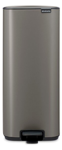 Cestino per la spazzatura grigio in acciaio con pedale 30 l Bo – Brabantia