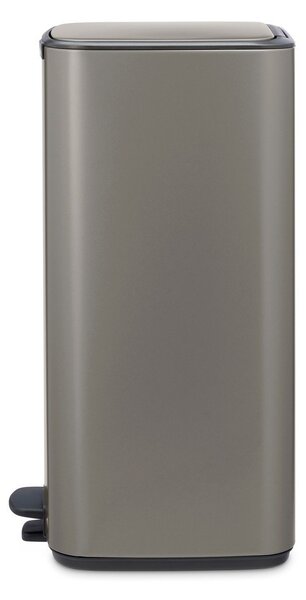 Cestino per la spazzatura grigio in acciaio con pedale 30 l Bo – Brabantia