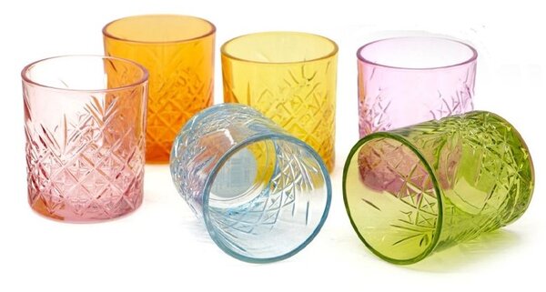 Pasabahce Timeless Color Bicchiere Acqua 34 Cl Set 6 Pz Multicolore
