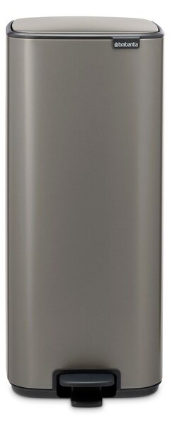 Cestino per la spazzatura grigio in acciaio con pedale 30 l Bo – Brabantia