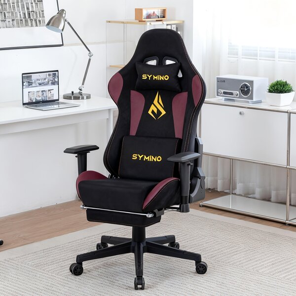 Sedia ergonomica da gaming - Sedia da ufficio - Sedia da gaming - Sedia per PC - Sedia girevole - Con poggiapiedi
