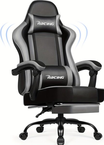 Sedia da gaming - Sedia da gaming nera - Sedia da ufficio - Sedia per PC - Sedia ergonomica